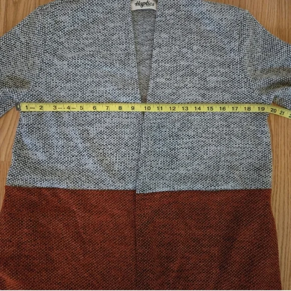 Women's Colorblock Open Front Cardigan - Picture 5 of 6
